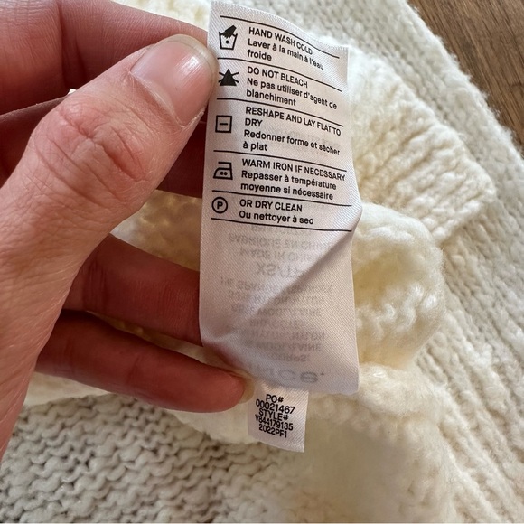 NWT Vince Wool Blend Cream Cowl Turtleneck Sweater Sz XS Cozy Nubby Long Sleeve - Picture 8 of 10